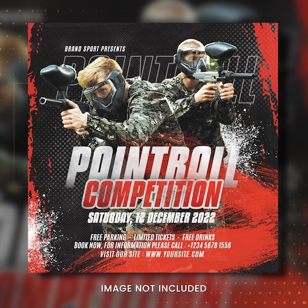 paintball fight flyer