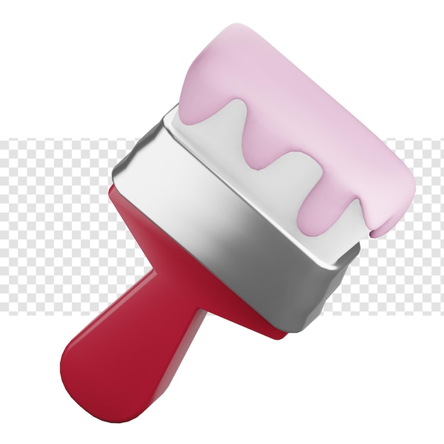 PSD paintbrush 3d illustration