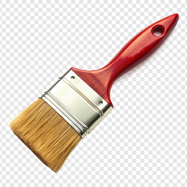PSD paintbrush isolated on transparent background