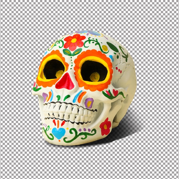 Painted skull for the mexican day of the dead