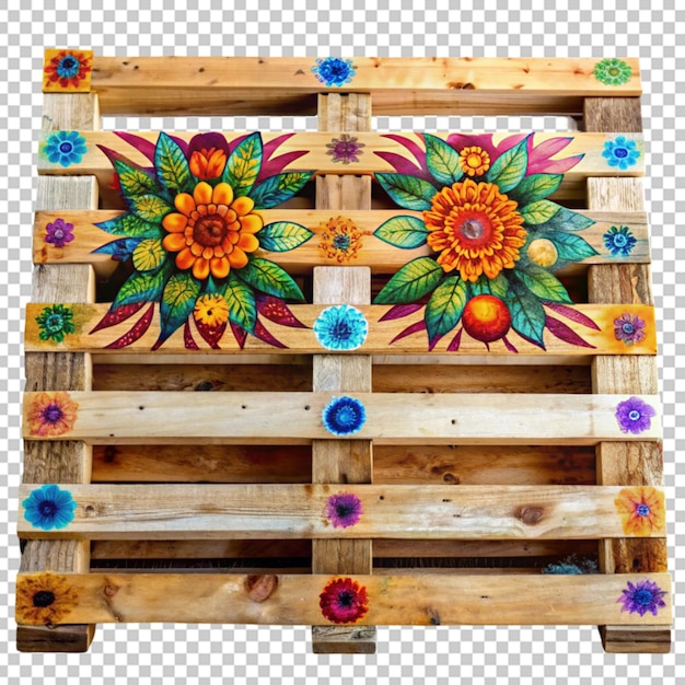 PSD painted wooden pallet