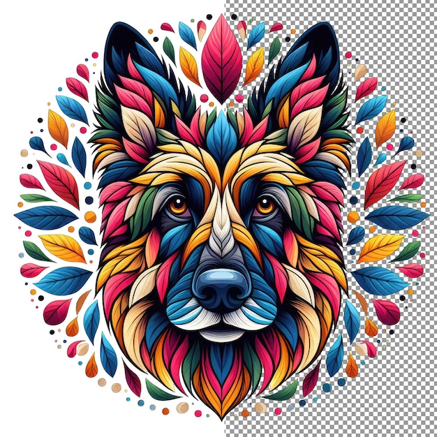 PSD painterly paws artistic dog face unveiled