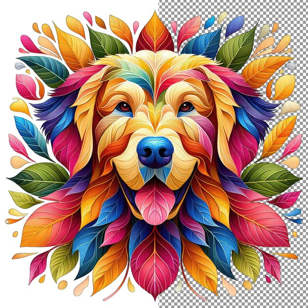 PSD painterly paws artistic dog face svelato