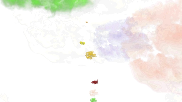 PSD a painting of a colorful flower and the word quot crayola quot