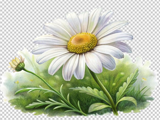 PSD painting of daisies