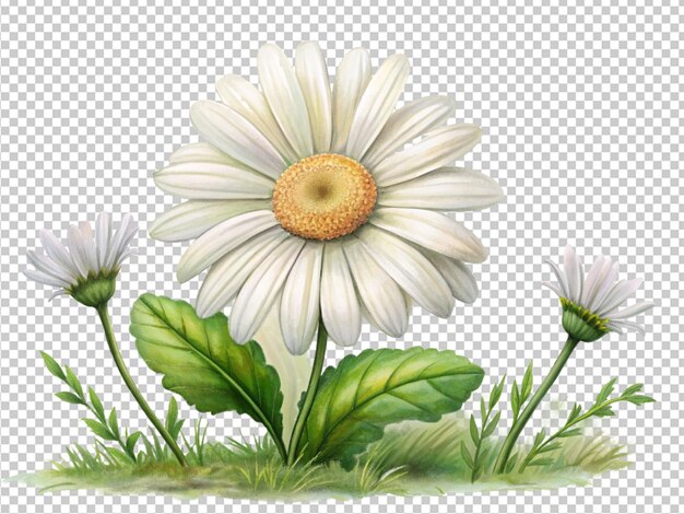 PSD painting of daisies