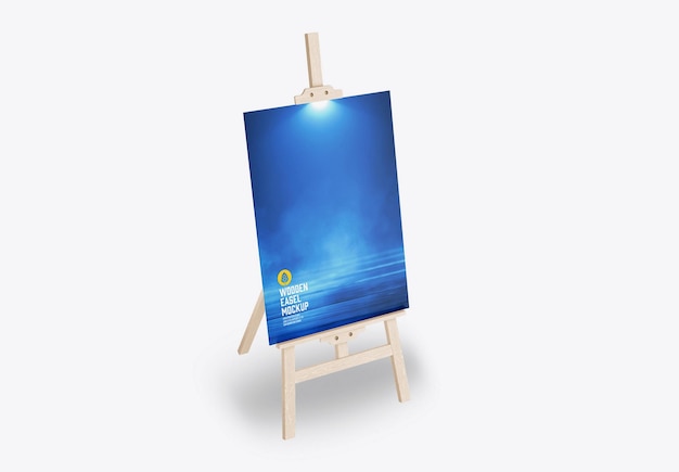 PSD painting easel mockup