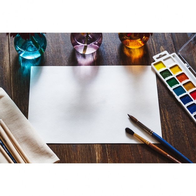 painting paper mock up design