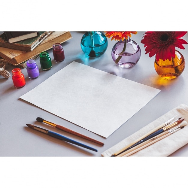 painting paper mock up design