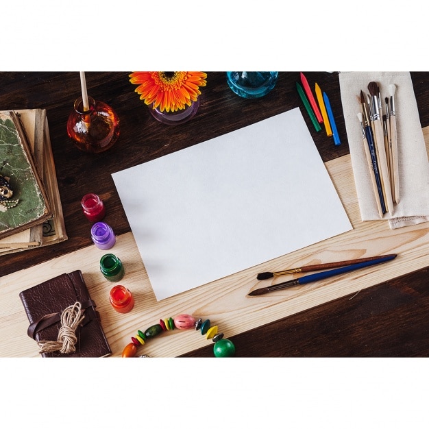 painting paper mock up design