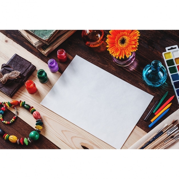 painting paper mock up design