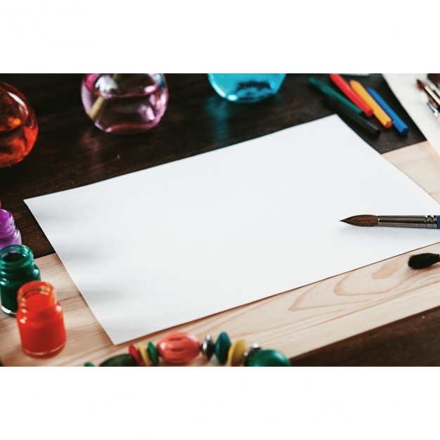 painting paper mock up design