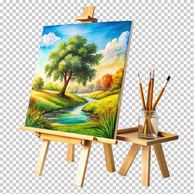 PSD painting on transparent background