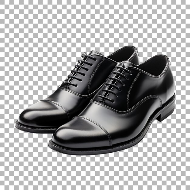 A pair of black shoes with a white background