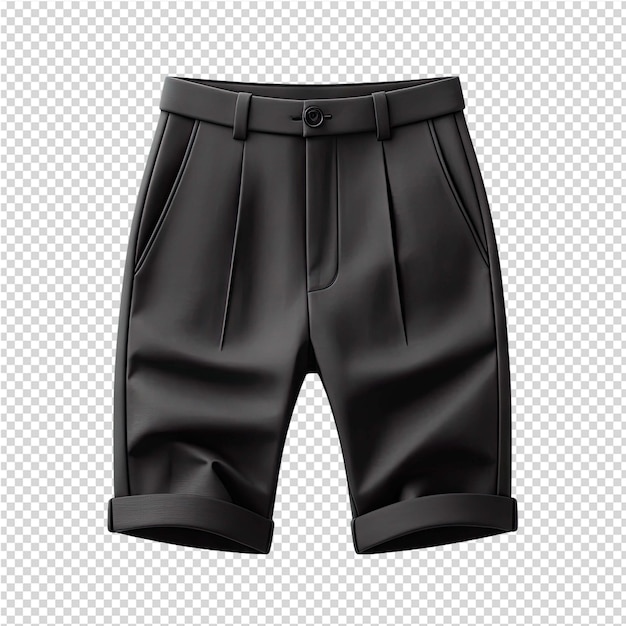 PSD a pair of black shorts with a white label that says shorts