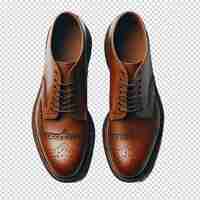 PSD a pair of brown shoes with a brown leather sole