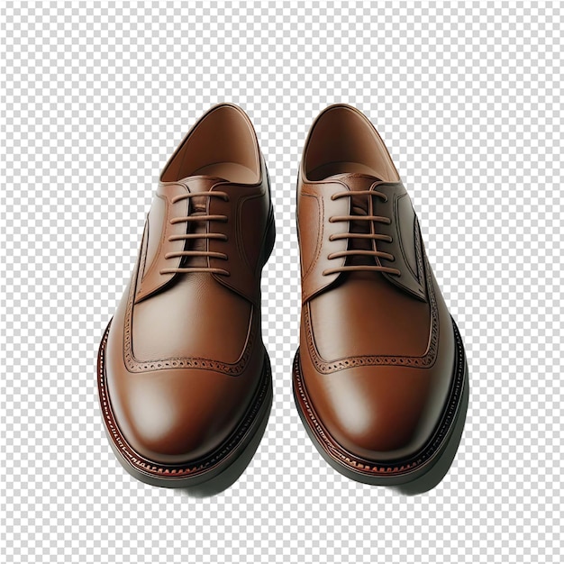 PSD a pair of brown shoes with a brown leather sole