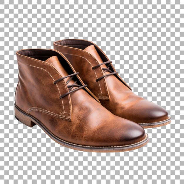 PSD a pair of brown shoes with a brown shoe on a transparent background