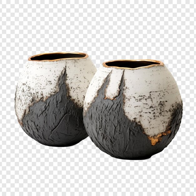 PSD a pair of ceramic craft isolated on transparent background