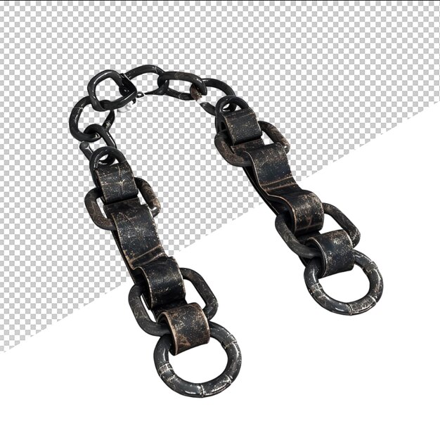 PSD a pair of chains with the number 5 on them