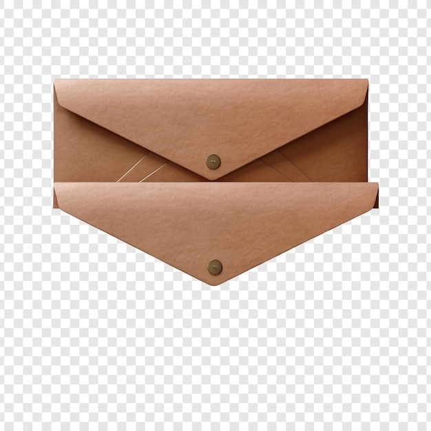 PSD pair of envelopes isolated on transparent background