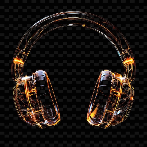 PSD a pair of headphones with the back lit up