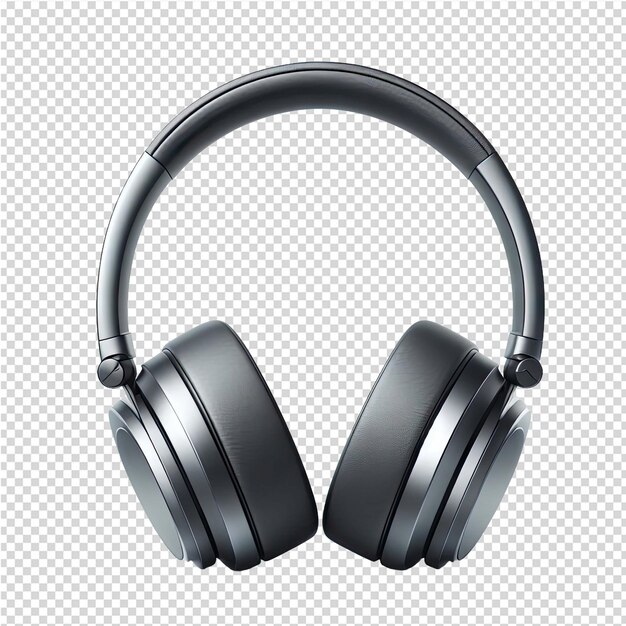 PSD a pair of headphones with a black background