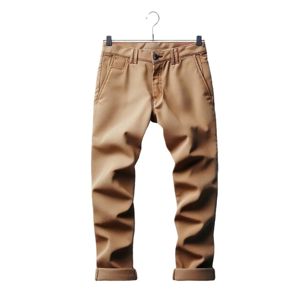 PSD a pair of khaki pants with a string attached to the bottom