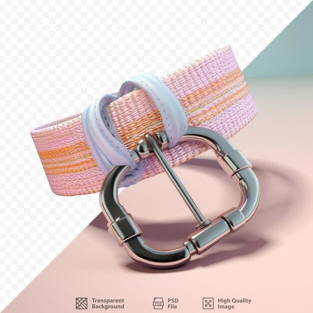 A pair of rings with a pink band and a blue background.