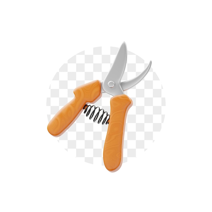 PSD a pair of scissors with a pair of orange handles