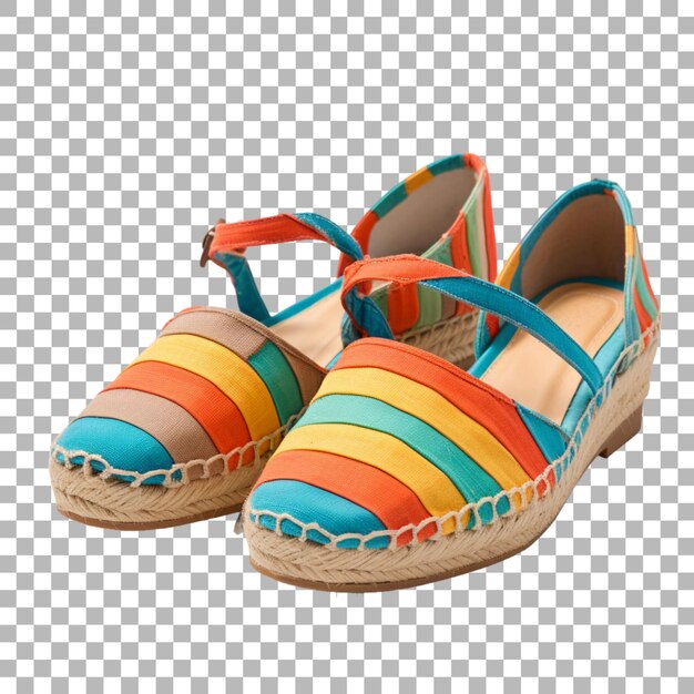 PSD a pair of shoes with colorful stripes and a bow on them