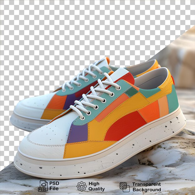 PSD a pair of sneakers isolated on transparent background with png file