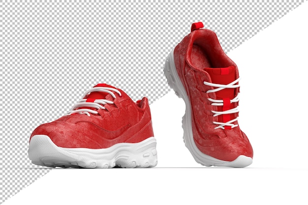 PSD pair of stylish shoes in 3d rendering isolated