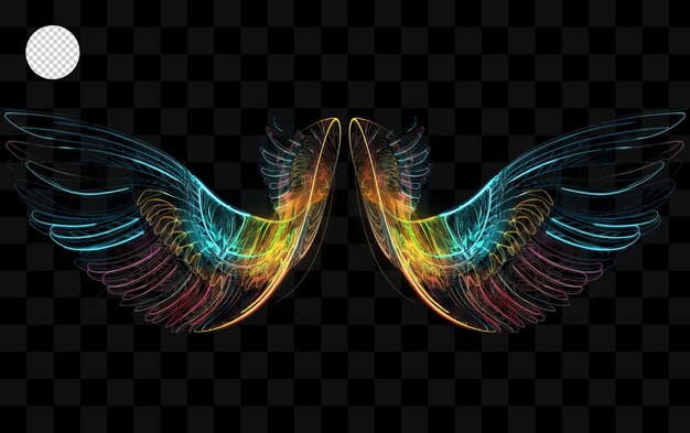 PSD a pair of wings on a transparent background