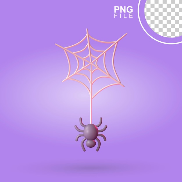 PSD pajęcza sieć 3d na halloween