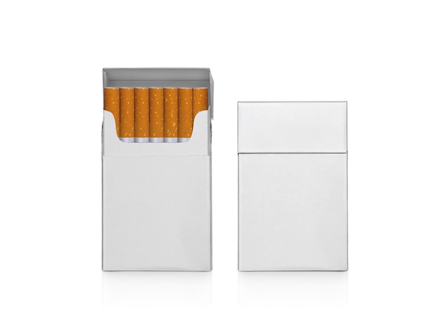 PSD pakiet papierosów z przezroczystym tłem