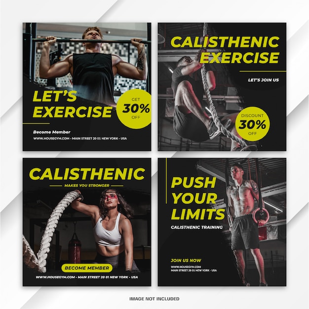 Pakiet sportowy Instagram Feed Post Bundle