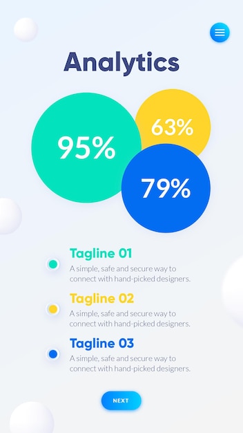 PSD pakiet wektorowy czterech kolorowych opcji infografiki