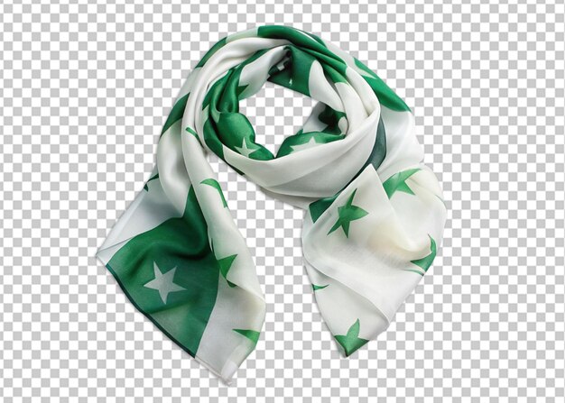 PSD pakistan flag printed on scarf png