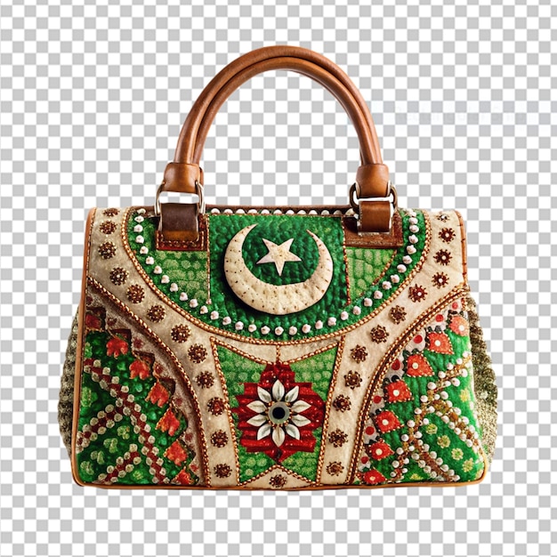 PSD pakistan flag shopping bag on transparent background