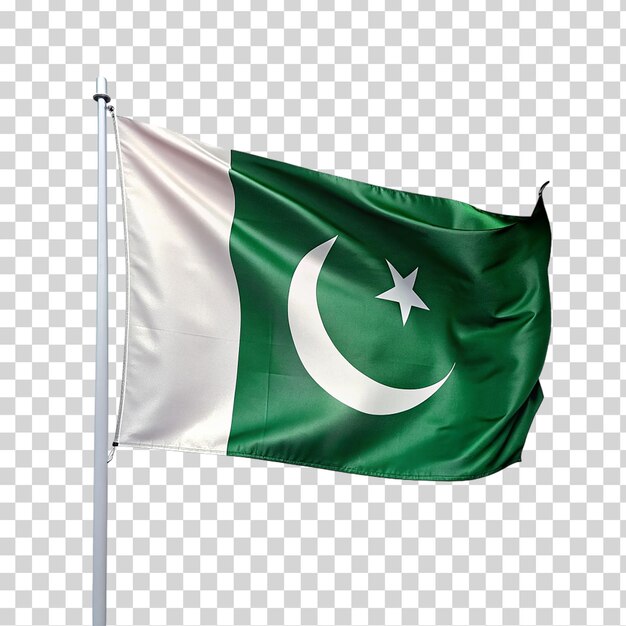 PSD a pakistan flag on transparent background