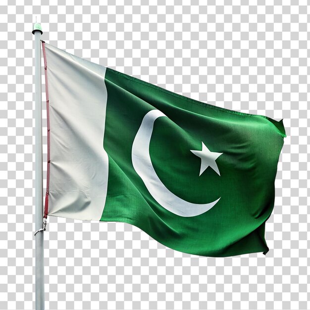 A pakistan flag on transparent background