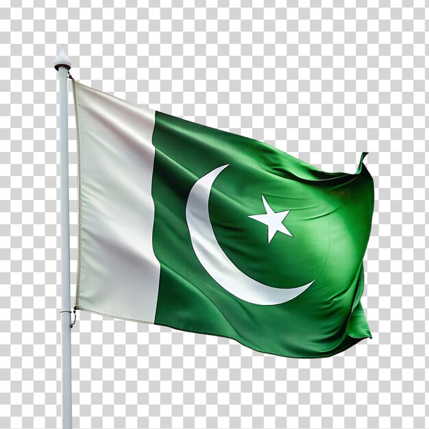 PSD a pakistan flag on transparent background