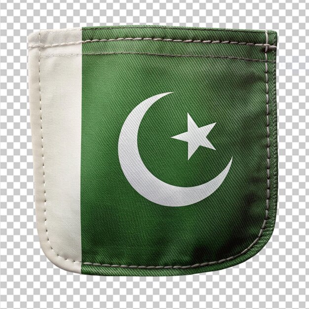 PSD pakistan independence flag on transparent background