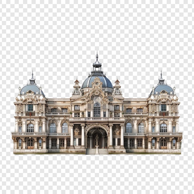 PSD palace house isolated on transparent background