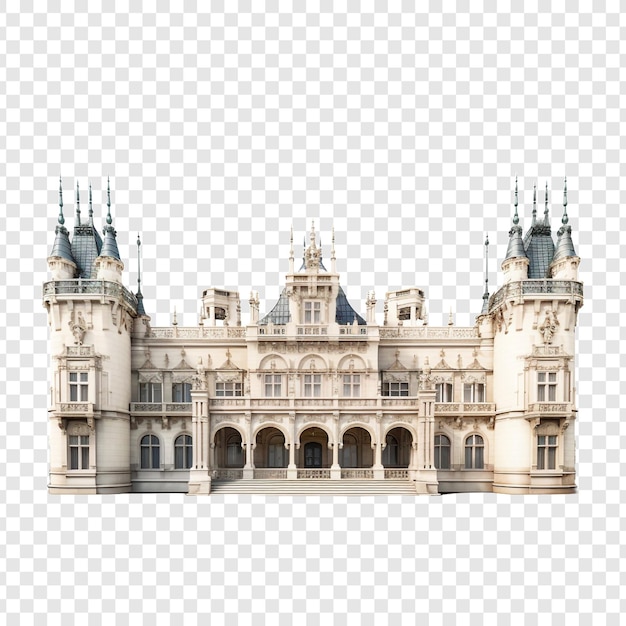 PSD palace house isolated on transparent background