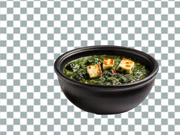 PSD palak paneer o spinaci e formaggio cottage curry è un alimento sano