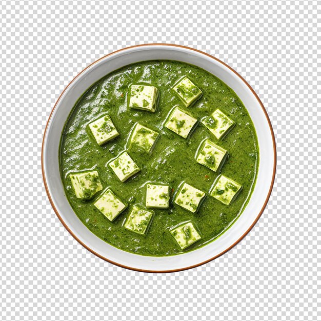 Palak Paneer W Misce Odizolowany Na Przezroczystym Tle Indyjskie Tradycyjne Jedzenie