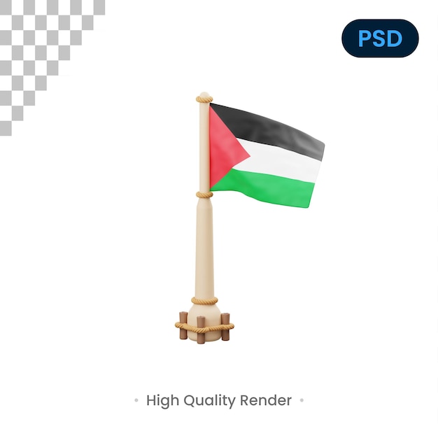 Флаг палестины 3d icon