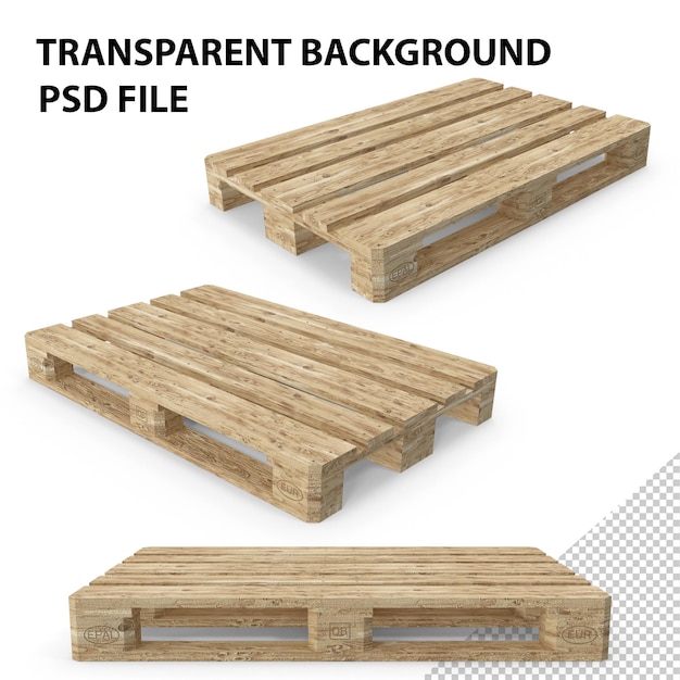 PSD palety drewniane png